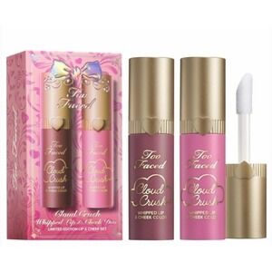 Too Faced Cloud Crush Whipped Lip & Cheek Duo Bed of Roses Super Candy Cloud NEW
